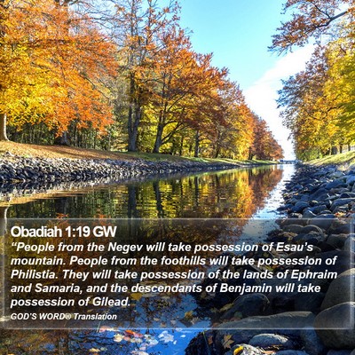 Obadiah 1:19 GW Bible Verse Image