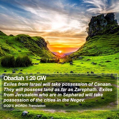 Obadiah 1:20 GW Bible Verse Image