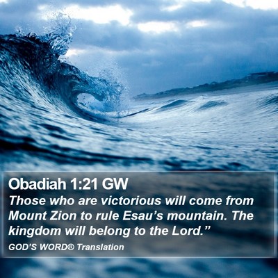 Obadiah 1:21 GW Bible Verse Image