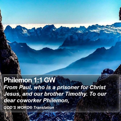 Philemon 1:1 GW Bible Verse Image