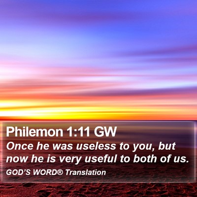 Philemon 1:11 GW Bible Verse Image