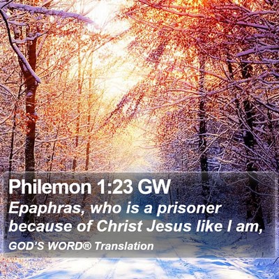 Philemon 1:23 GW Bible Verse Image