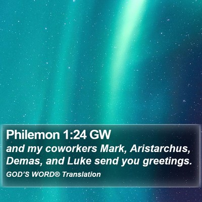 Philemon 1:24 GW Bible Verse Image