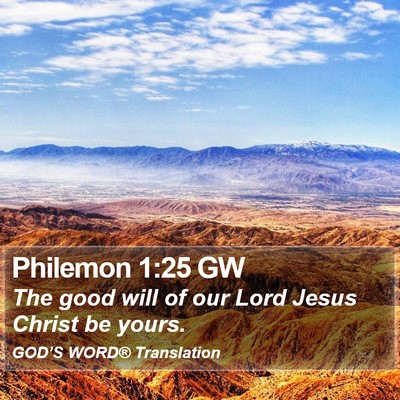 Philemon 1:25 GW Bible Verse Image