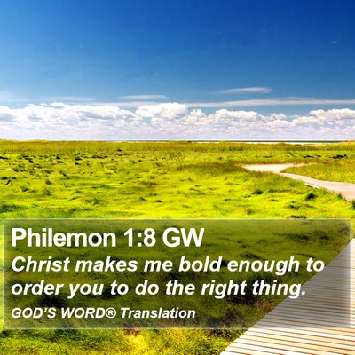 Philemon 1:8 GW Bible Verse Image