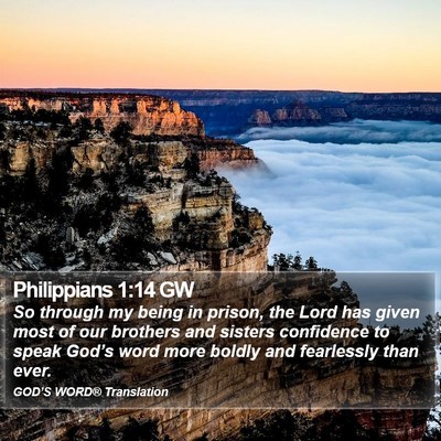 Philippians 1:14 GW Bible Verse Image