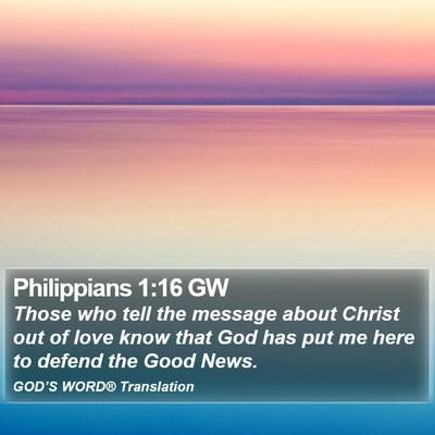 Philippians 1:16 GW Bible Verse Image