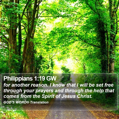 Philippians 1:19 GW Bible Verse Image