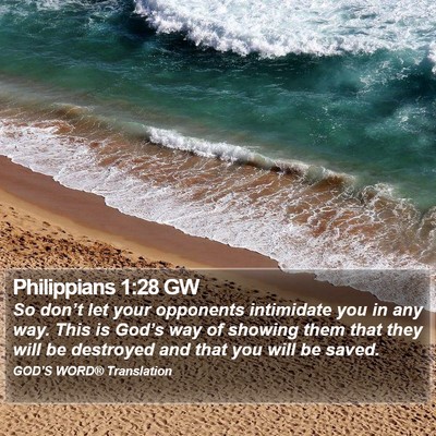 Philippians 1:28 GW Bible Verse Image