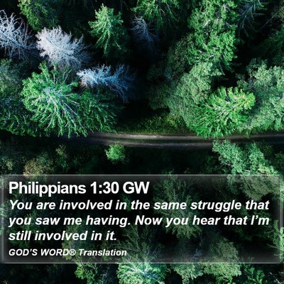 Philippians 1:30 GW Bible Verse Image