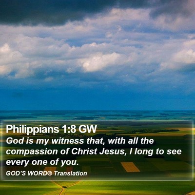 Philippians 1:8 GW Bible Verse Image