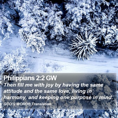 Philippians 2:2 GW Bible Verse Image