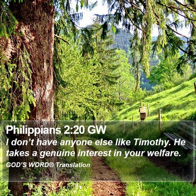 Philippians 2:20 GW Bible Verse Image