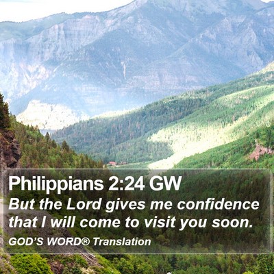 Philippians 2:24 GW Bible Verse Image