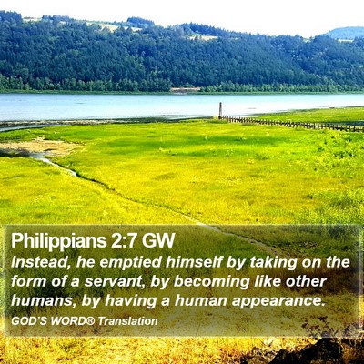 Philippians 2:7 GW Bible Verse Image