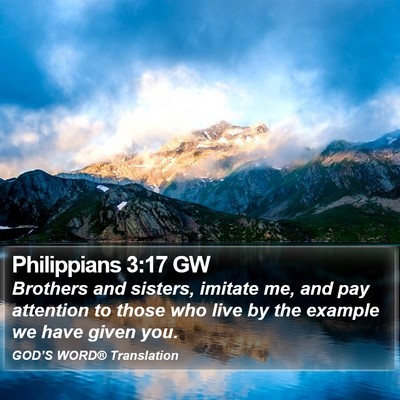 Philippians 3:17 GW Bible Verse Image