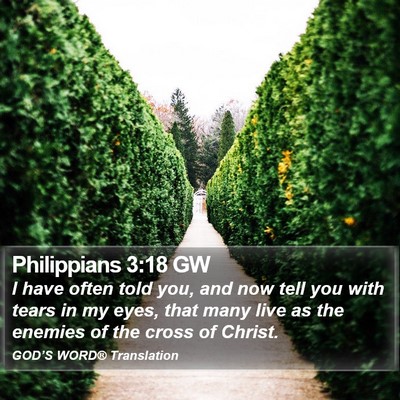 Philippians 3:18 GW Bible Verse Image