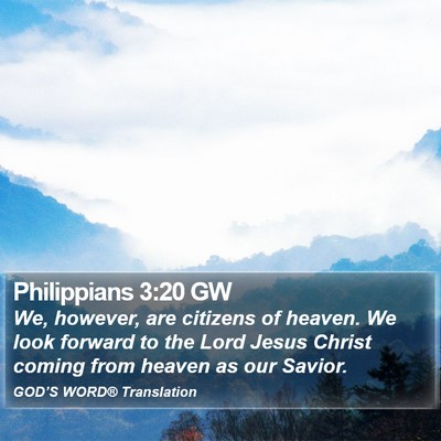 Philippians 3:20 GW Bible Verse Image