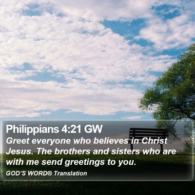 Philippians 4:21 GW Bible Verse Image