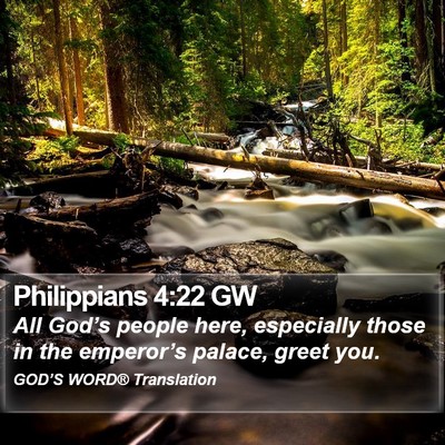 Philippians 4:22 GW Bible Verse Image