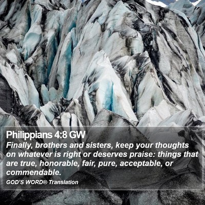 Philippians 4:8 GW Bible Verse Image