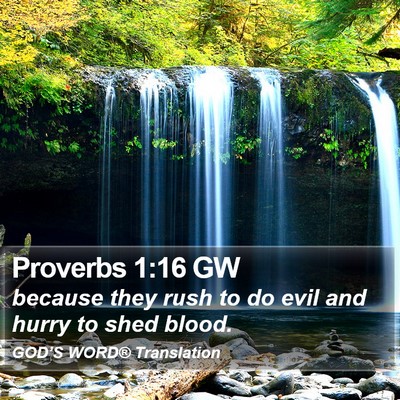 Proverbs 1:16 GW Bible Verse Image