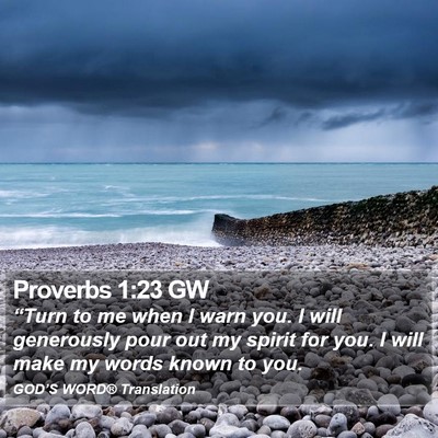 Proverbs 1:23 GW Bible Verse Image