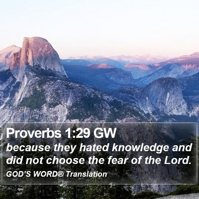 Proverbs 1:29 GW Bible Verse Image