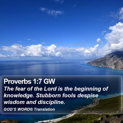 Proverbs 1:7 GW Bible Verse Image
