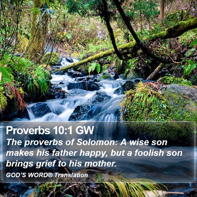 Proverbs 10:1 GW Bible Verse Image