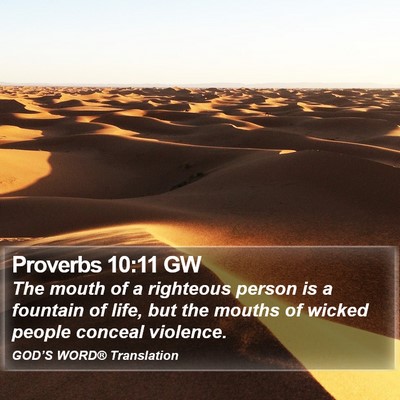 Proverbs 10:11 GW Bible Verse Image