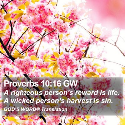 Proverbs 10:16 GW Bible Verse Image
