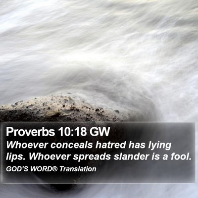 Proverbs 10:18 GW Bible Verse Image
