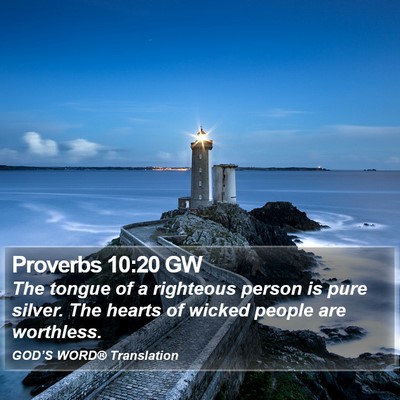 Proverbs 10:20 GW Bible Verse Image