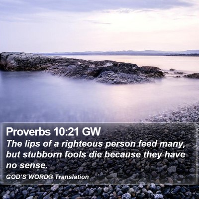 Proverbs 10:21 GW Bible Verse Image