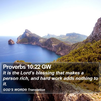 Proverbs 10:22 GW Bible Verse Image