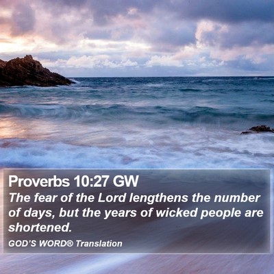 Proverbs 10:27 GW Bible Verse Image