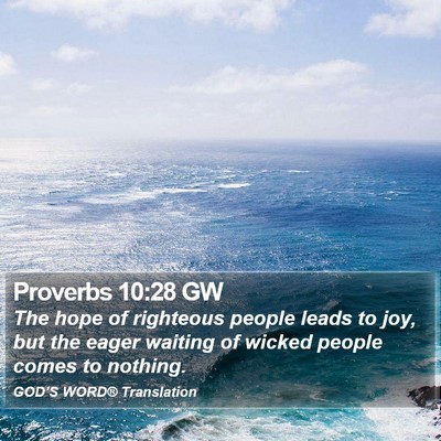 Proverbs 10:28 GW Bible Verse Image