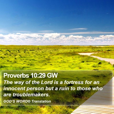 Proverbs 10:29 GW Bible Verse Image