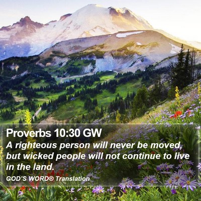 Proverbs 10:30 GW Bible Verse Image