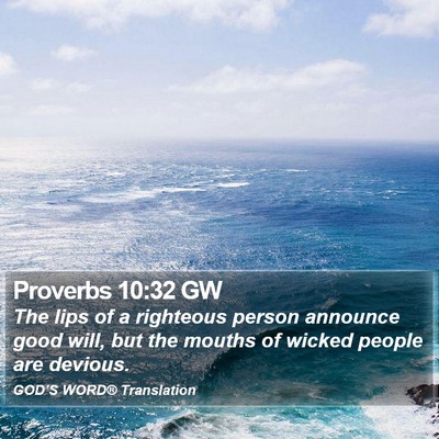 Proverbs 10:32 GW Bible Verse Image
