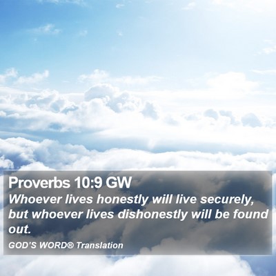 Proverbs 10:9 GW Bible Verse Image