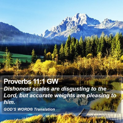 Proverbs 11:1 GW Bible Verse Image