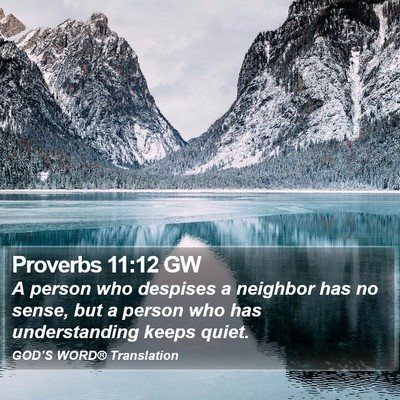 Proverbs 11:12 GW Bible Verse Image