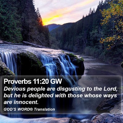 Proverbs 11:20 GW Bible Verse Image