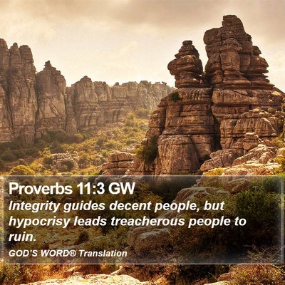 Proverbs 11:3 GW Bible Verse Image
