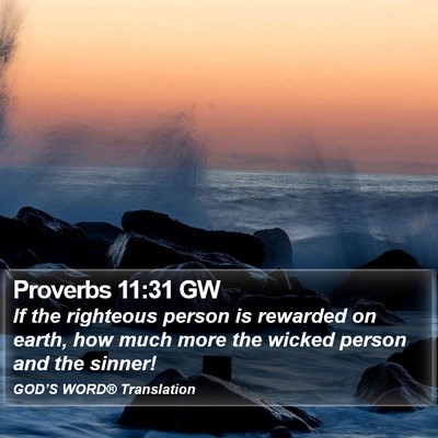 Proverbs 11:31 GW Bible Verse Image