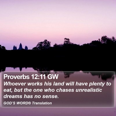 Proverbs 12:11 GW Bible Verse Image