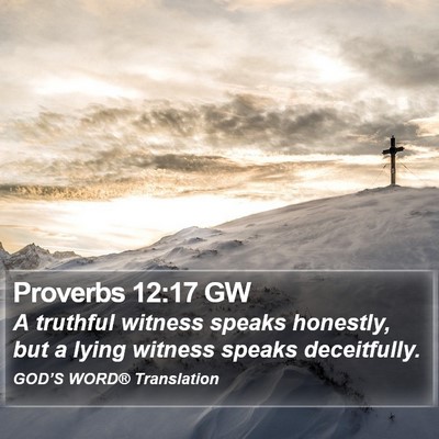 Proverbs 12:17 GW Bible Verse Image