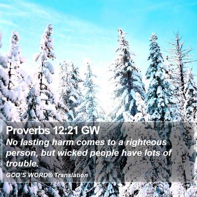 Proverbs 12:21 GW Bible Verse Image